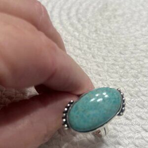 Gorgeous AMAZONITE Handmade Sterling 925 Ring Size 12 #5E